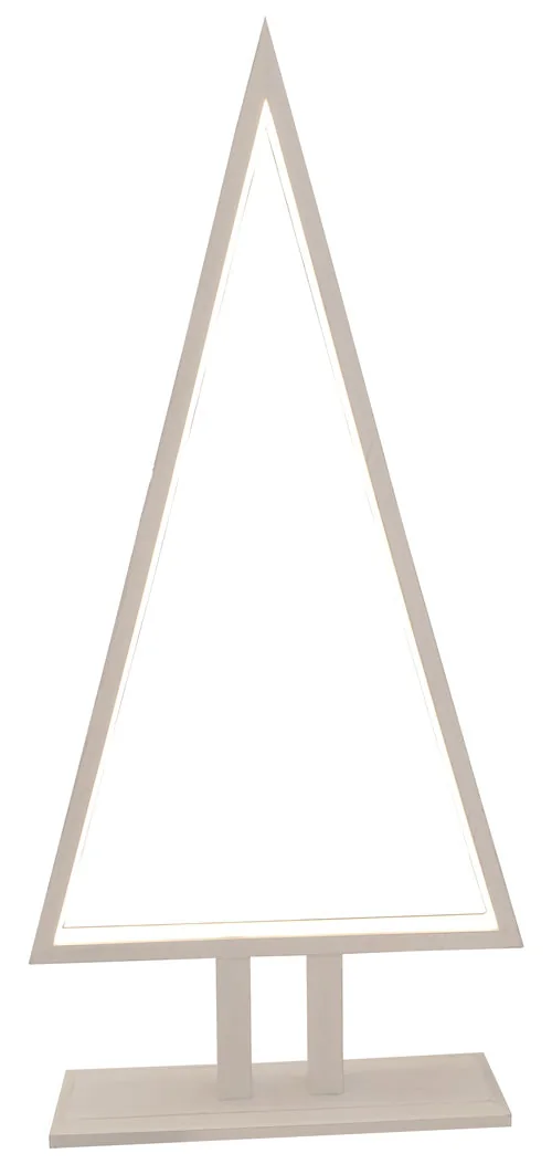 Sompex Pine Wood 4er-Set LED-Tannenbäume Weiß, je 65 cm