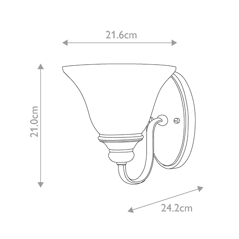 Wandleuchte Cello 1-flammig Bronze Ø 22cm