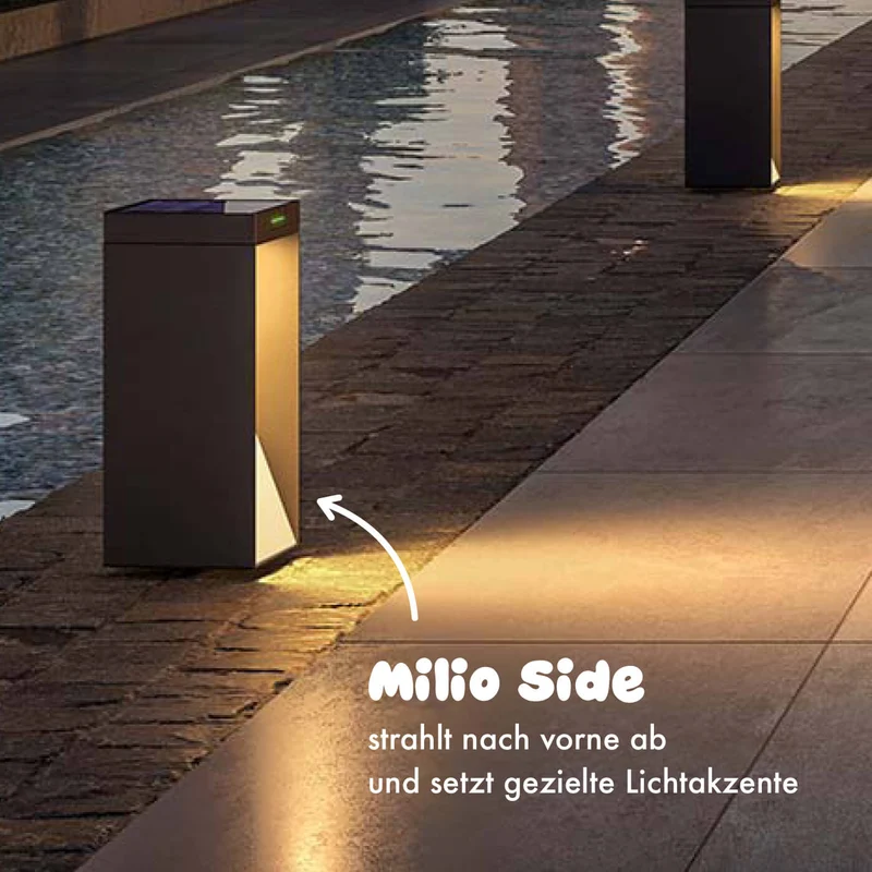Klewe Milio Akku-Solarleuchte für den Garten