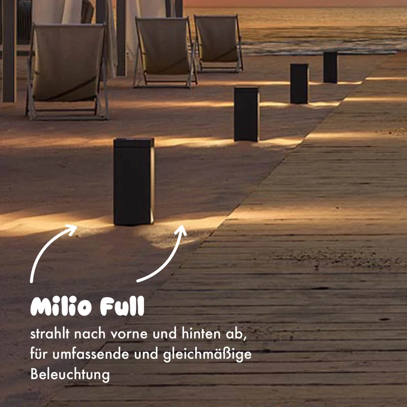 Klewe Milio Akku-Solarleuchte für den Garten