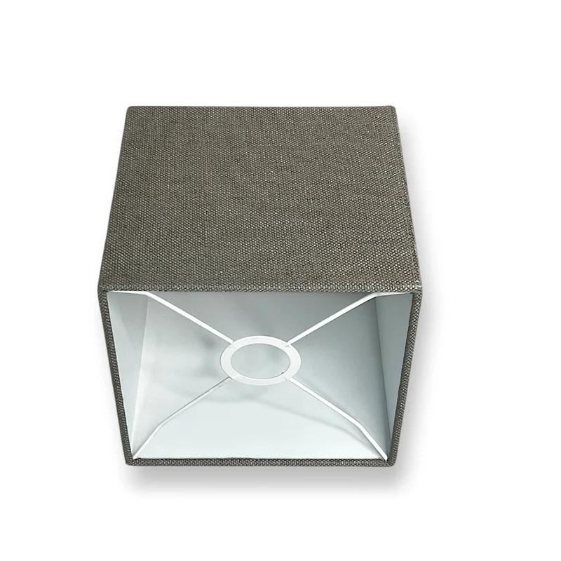 Lampenschirm Braun – E27 Stoff quadratisch 20 cm | Light & Living