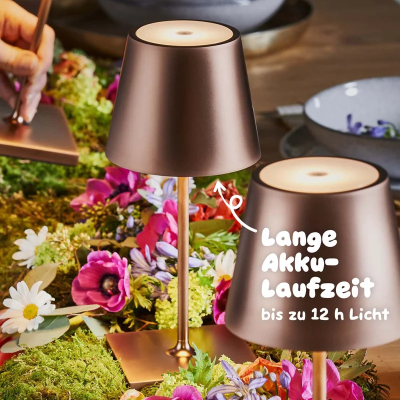 Sigor Nuindie 2.0 mini Akku-Tischleuchte metallic