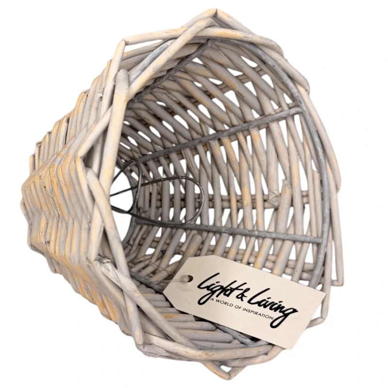 Klemm-Lampenschirm Rattan - Für E14 und kleine E27 Glühbirnen 14x7x12 cm | Light & Living