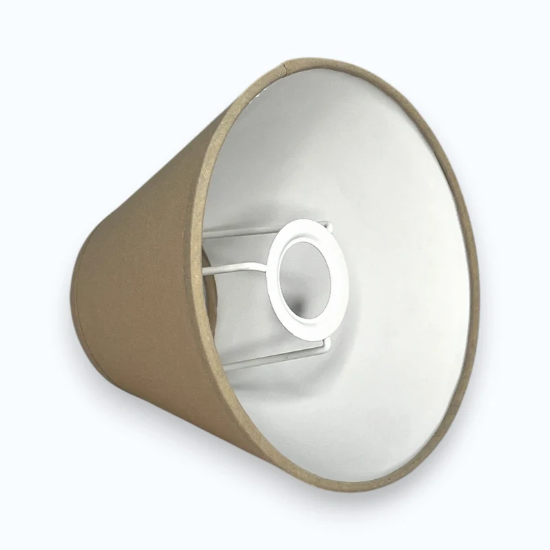 Various Lampenschirm Hellbraun - konisch/rund 16 cm E14