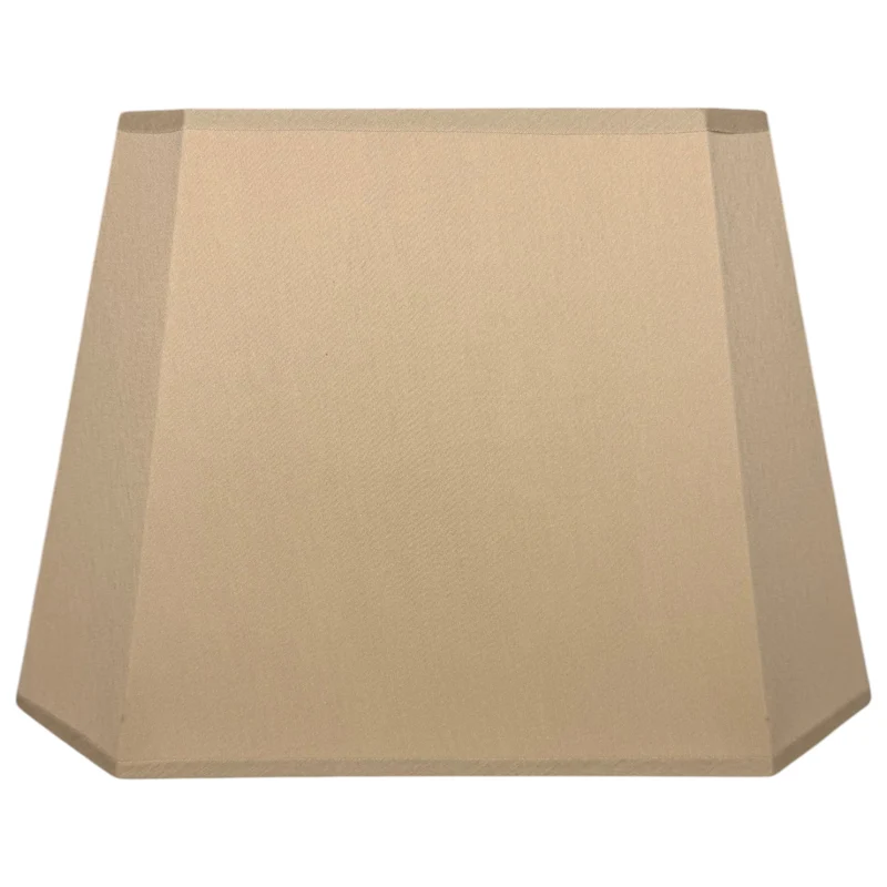 Lampenschirm Conica rechteckig achteckig Beige – E27 Stoff 30 cm