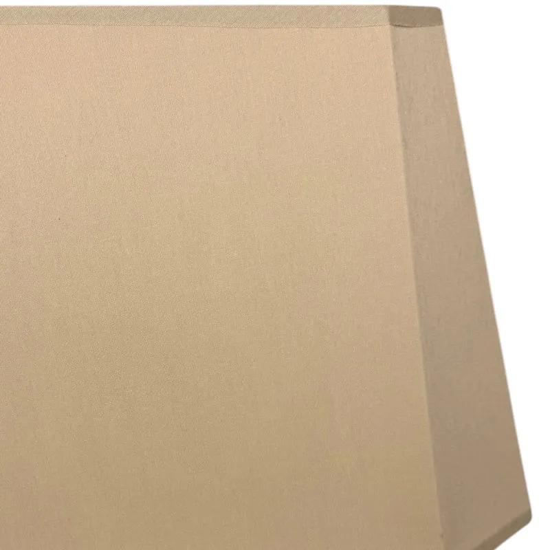 Lampenschirm Conica rechteckig achteckig Beige – E27 Stoff 30 cm