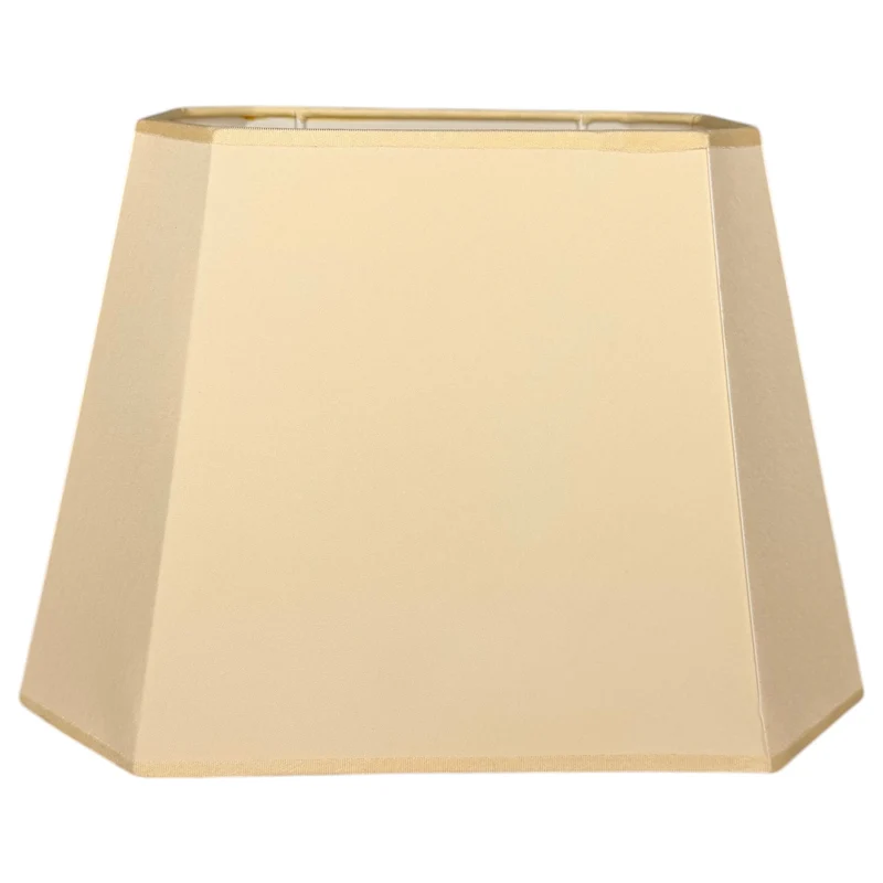 Lampenschirm Conica rechteckig achteckig Warm Beige – E27 Stoff 30 cm