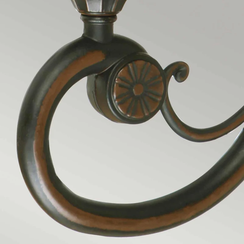 Wandleuchte Philadelphia 3-flammig Bronze 26x31cm