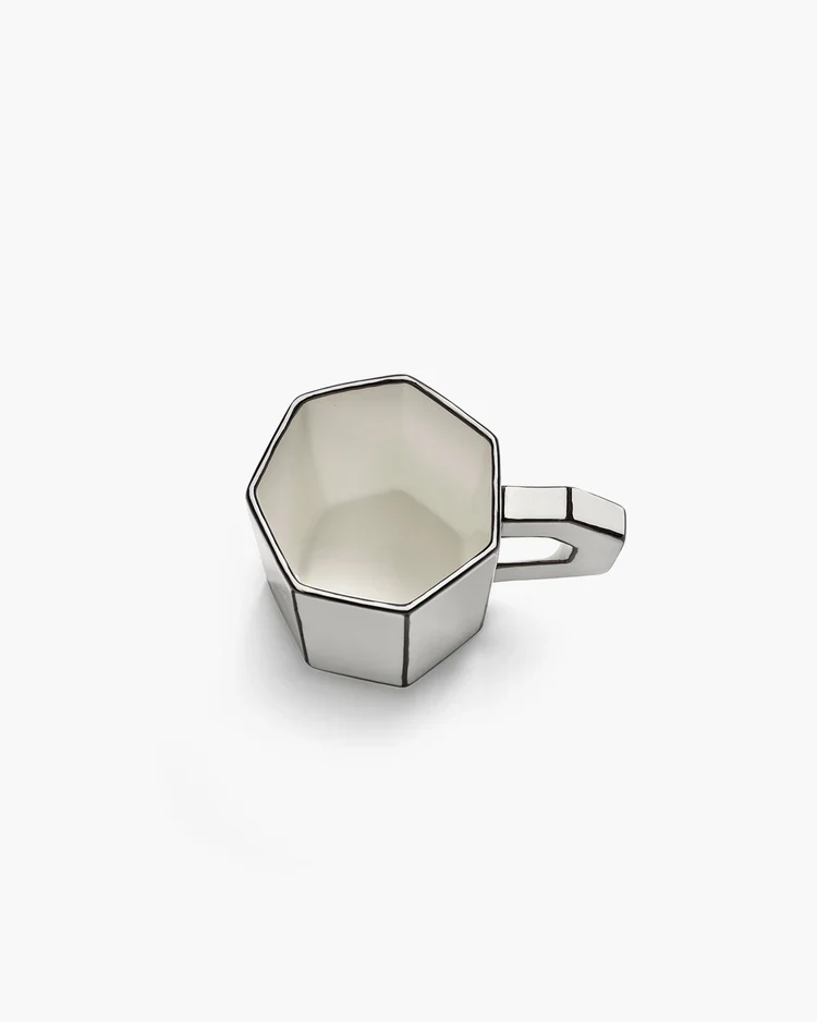 Teetasse 2er Set weiß - schwarz Carte Blanche SERAX