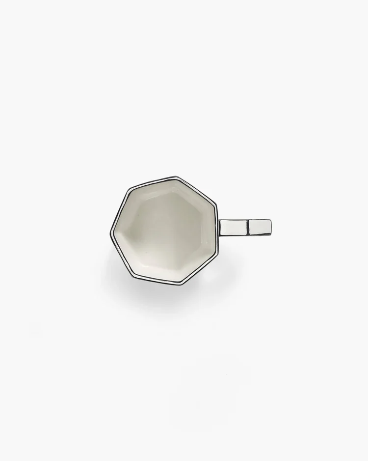 Teetasse 2er Set weiß - schwarz Carte Blanche SERAX