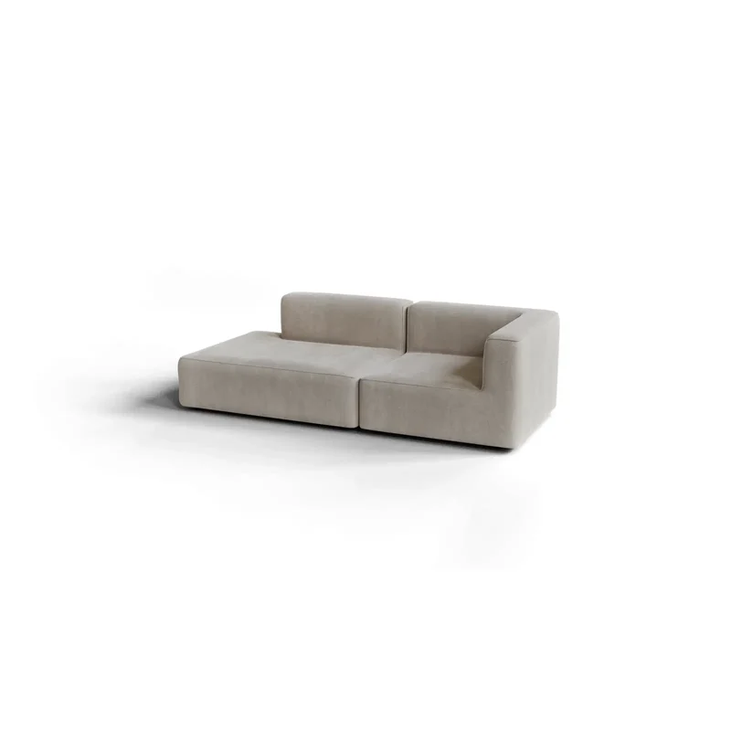 Couch Sofa 2-Sitzer Open End links TASI desert Stoff: Pina Blomus