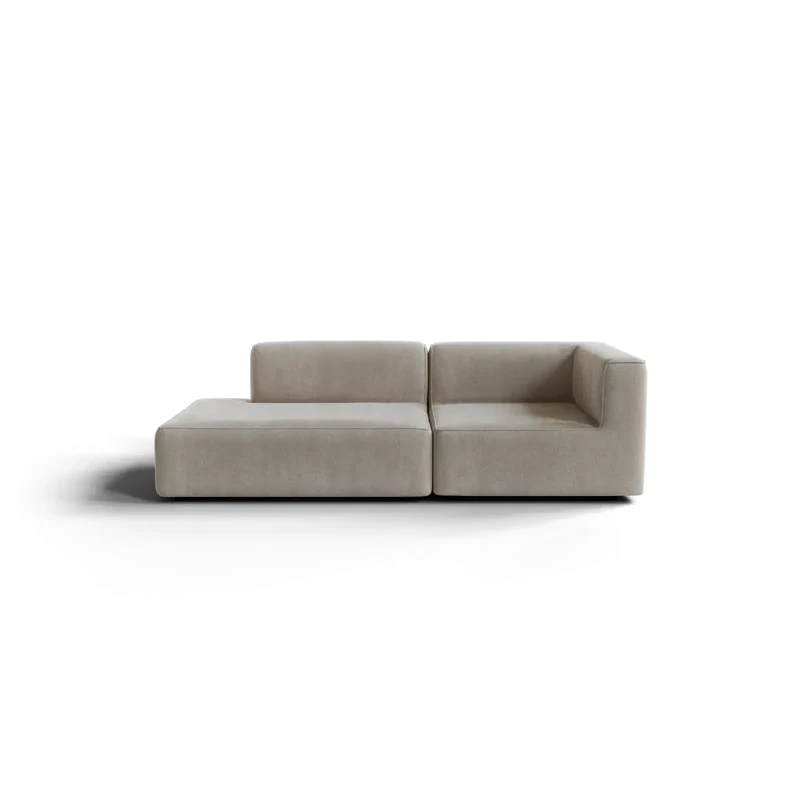 Couch Sofa 2-Sitzer Open End links TASI desert Stoff: Pina Blomus