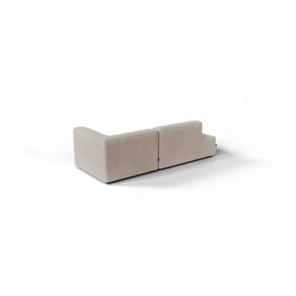 Couch Sofa 2-Sitzer Open End links TASI beige Stoff: Pina Blomus