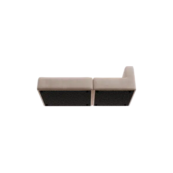 Couch Sofa 2-Sitzer Open End links TASI beige Stoff: Pina Blomus