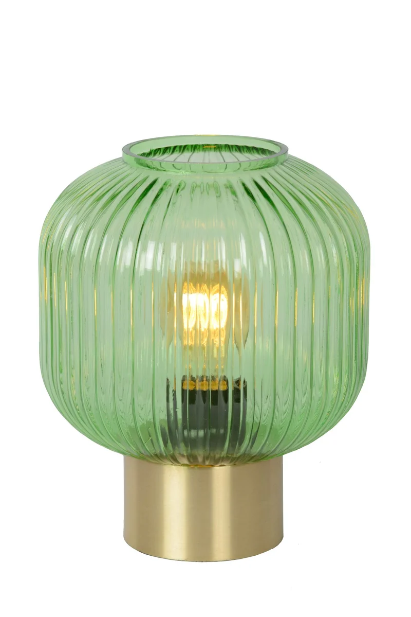 Tischleuchte Maloto mit Glasschirm Retro Ø 20cm