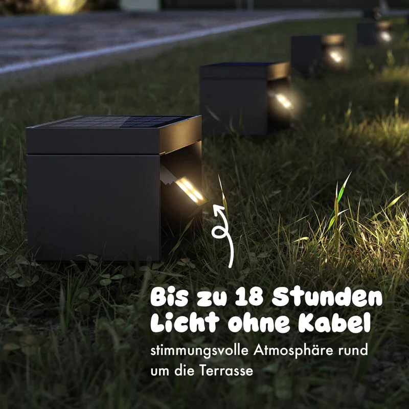 Klewe Alea Akku-Solarleuchte für den Garten