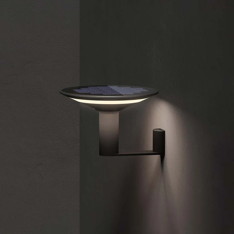 Klewe Keope Wall Akku-Solar-Wandleuchte für Balkon oder Terrasse