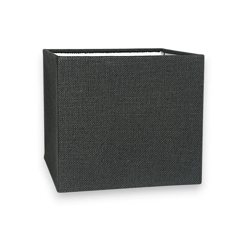 Lampenschirm Dunkelgrau – E27 Stoff quadratisch 20 cm | Light & Living