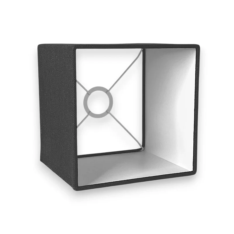 Lampenschirm Dunkelgrau – E27 Stoff quadratisch 20 cm | Light & Living