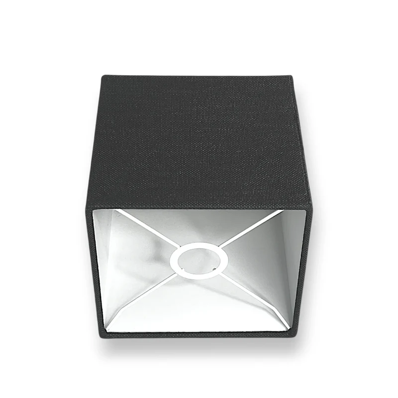 Lampenschirm Dunkelgrau – E27 Stoff quadratisch 20 cm | Light & Living