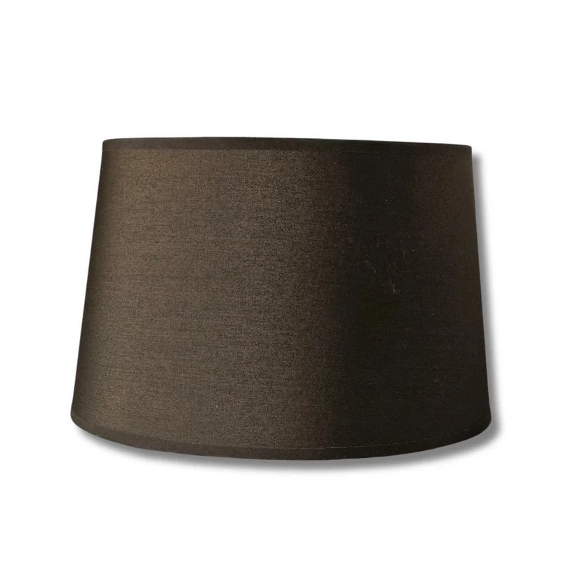 Lampenschirm Dunkelbraun – E27, Baumwolle, konisch, 35 cm
