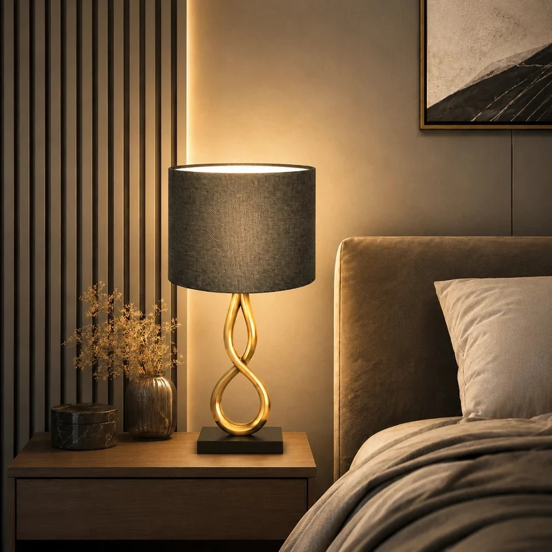 Lampenschirm Grau – E27 Stoff zylindrisch 25 cm | Light & Living
