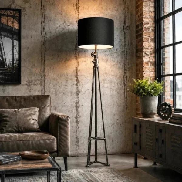 Lampenschirm Schwarz – E27 Stoff zylindrisch 25 cm | Light & Living
