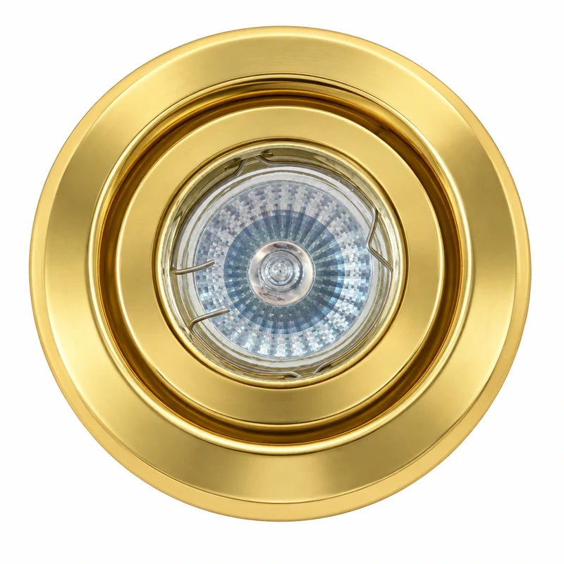 3er Einbaustrahler Gold schwenkbar dimmbar Ø 65mm – MR16 GU5.3 12V 20W inkl. Trafo