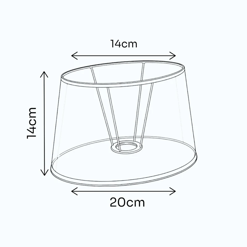 Lampenschirm King Schwarz gestreift – E27 Stoff oval 20 cm | Light & Living