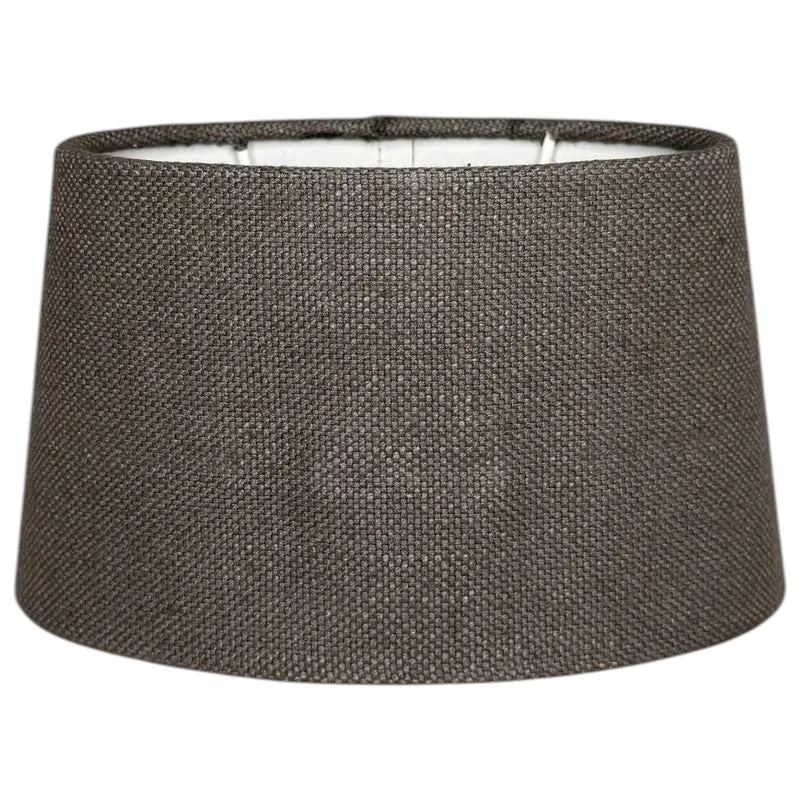 Lampenschirm Livigno Dunkelgrau – E27 Stoff oval 21 cm | Light & Living