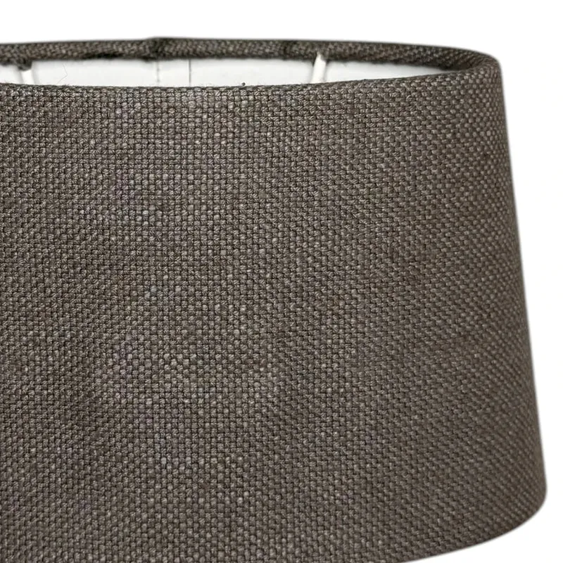 Lampenschirm Livigno Dunkelgrau – E27 Stoff oval 21 cm | Light & Living