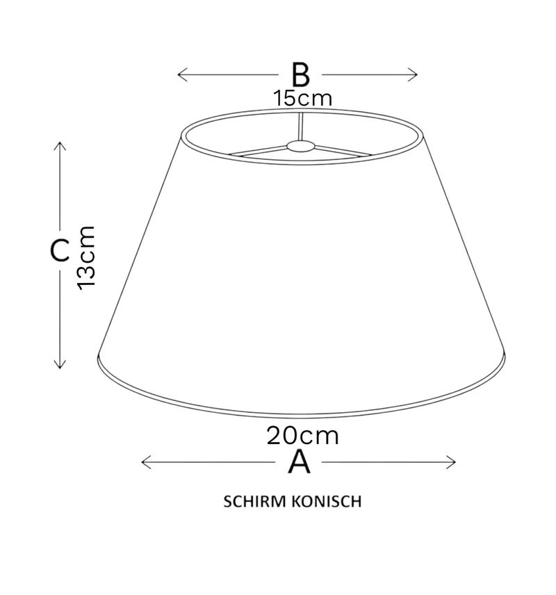Lampenschirm King Dunkelbraun gestreift – E27 Stoff konisch 20 cm | Light & Living