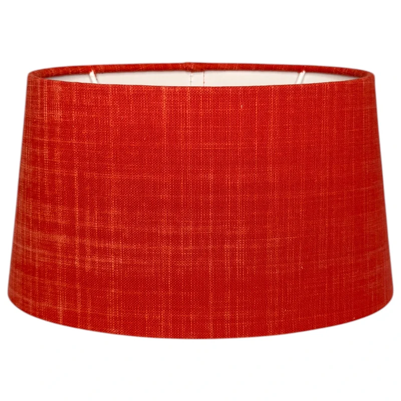 Lampenschirm Dune Coral Dunkelorange – E27 Stoff oval 25 cm | Light & Living