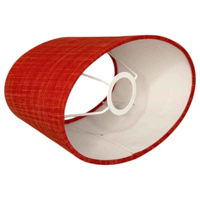Lampenschirm Dune Coral Dunkelorange – E27 Stoff oval 25 cm | Light & Living