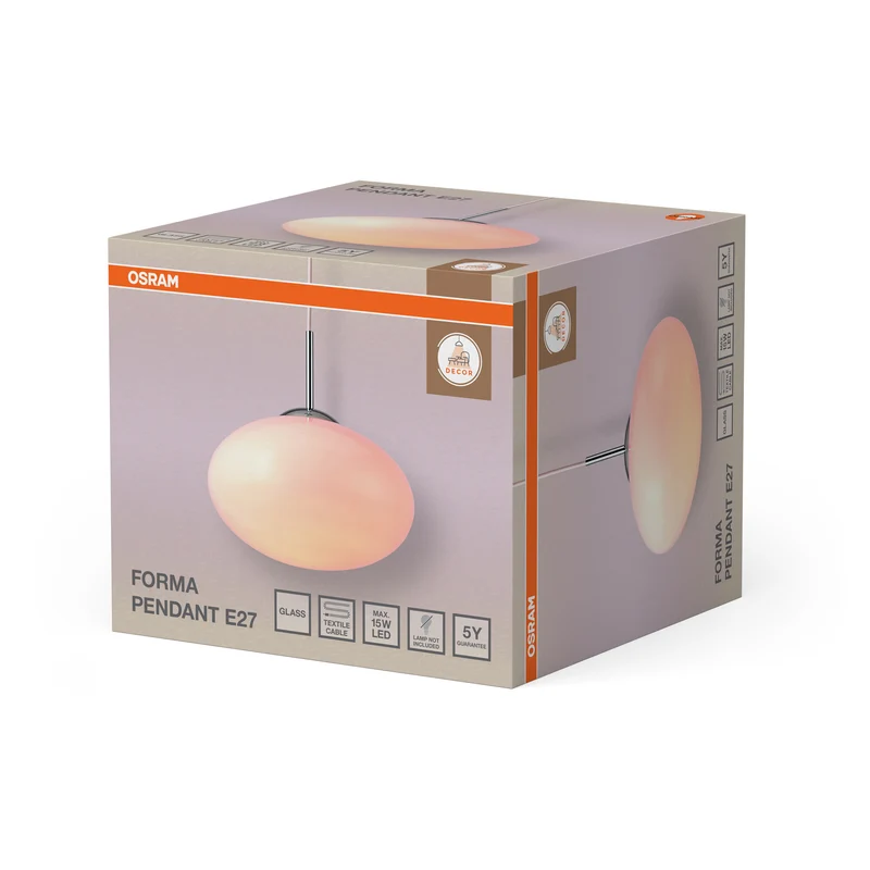 OSRAM DECOR Leuchte Forma Pink, 31 cm ⌀, Stahl, 220-240 V, E27, IP20