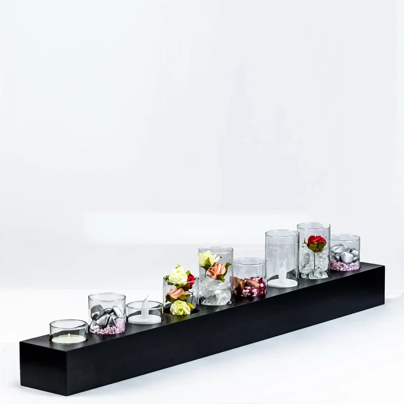 Teelichtglas aus klarem Glas 6cm hoch Ø 4,2cm - Kerzenglas, Windlicht transparent