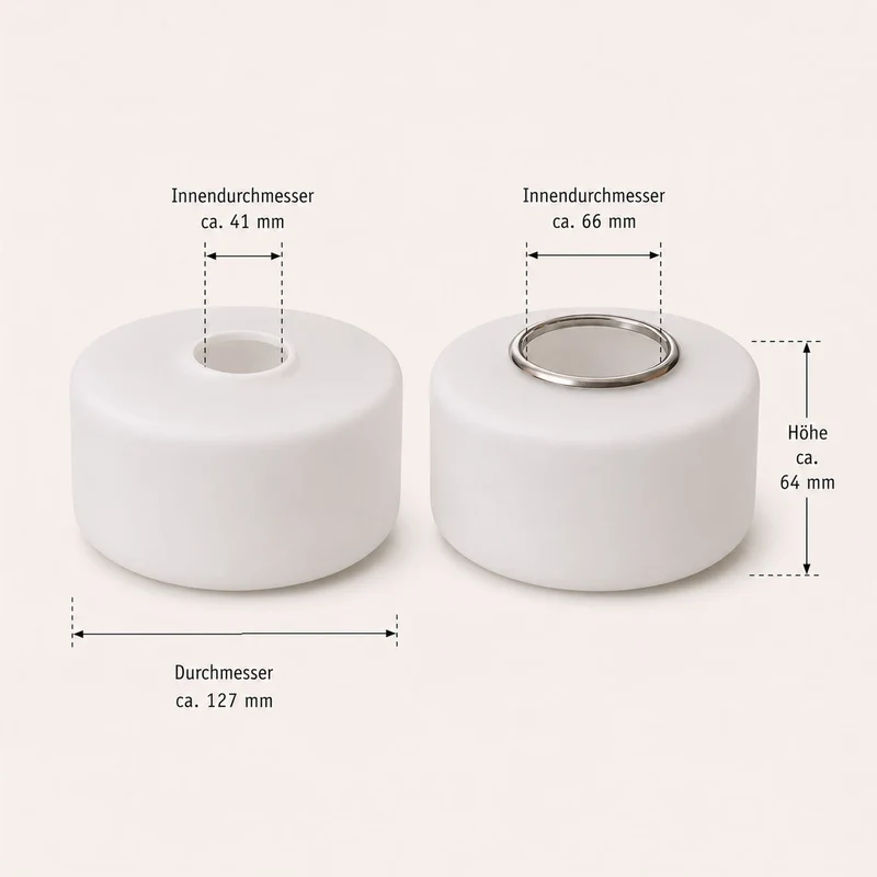Lampenglas Weiß Matt rund Ø 12,7 cm – Ersatzglas für Pendelleuchte Tischleuchte