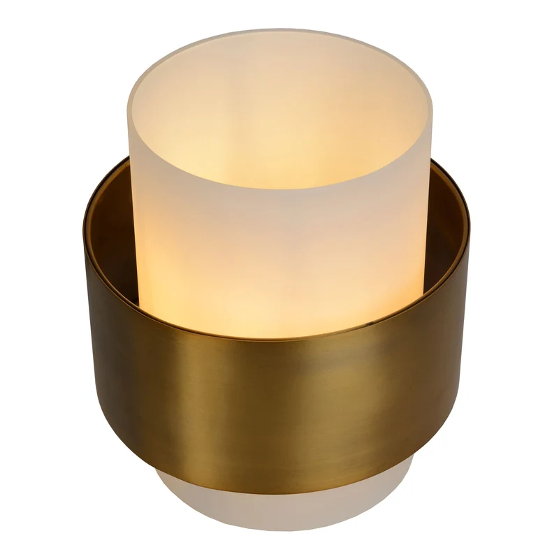 Tischleuchte Firmin Retro Glas Messing Ø20cm