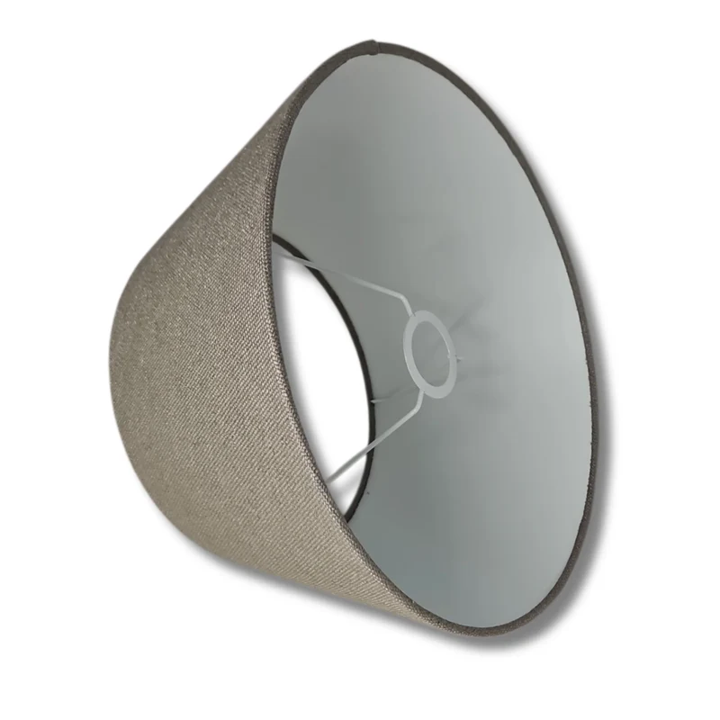 Lampenschirm Taupe – E27, Stoff konisch 35 cm | Light & Living