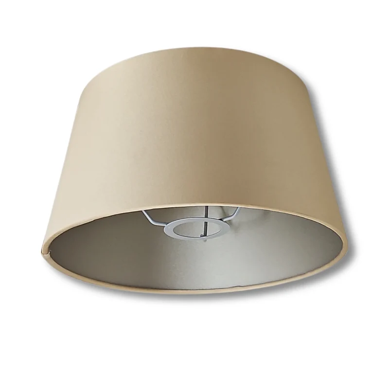 Lampenschirm klein Gold – E27 Stoff konisch 20 cm - Light & Living