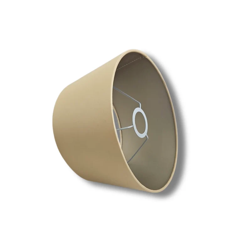 Lampenschirm klein Gold – E27 Stoff konisch 20 cm - Light & Living