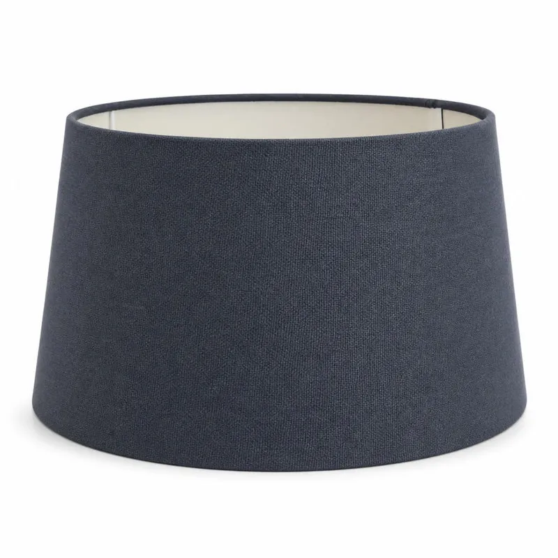 Lampenschirm Blau Stoff E27 für Tisch- und Stehlampen – konisch, 34 cm