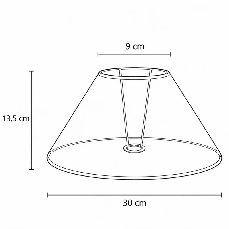 Lampenschirm Creme – E27 Baumwollstoff, konisch rund, 30 cm