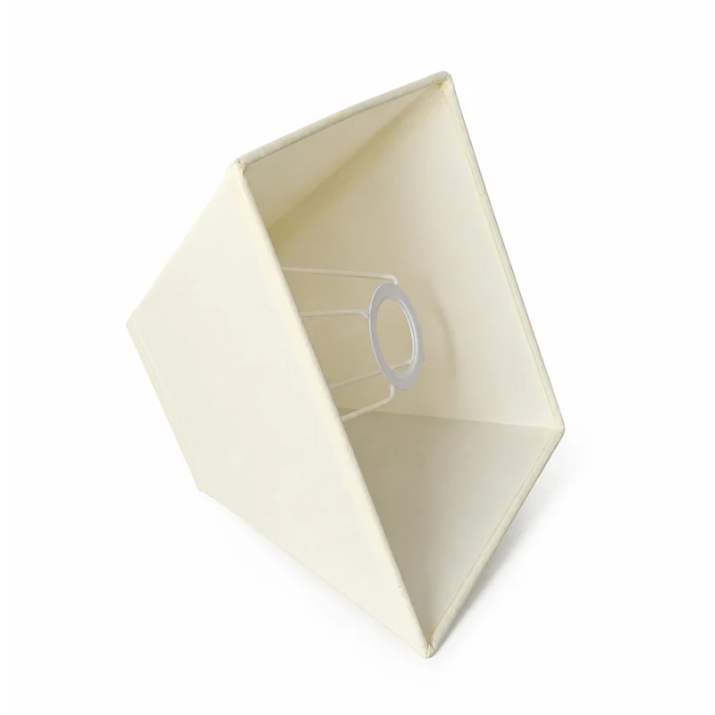 Lampenschirm quadratisch Various in Creme – E27 Baumwolle, 25 x 25 cm