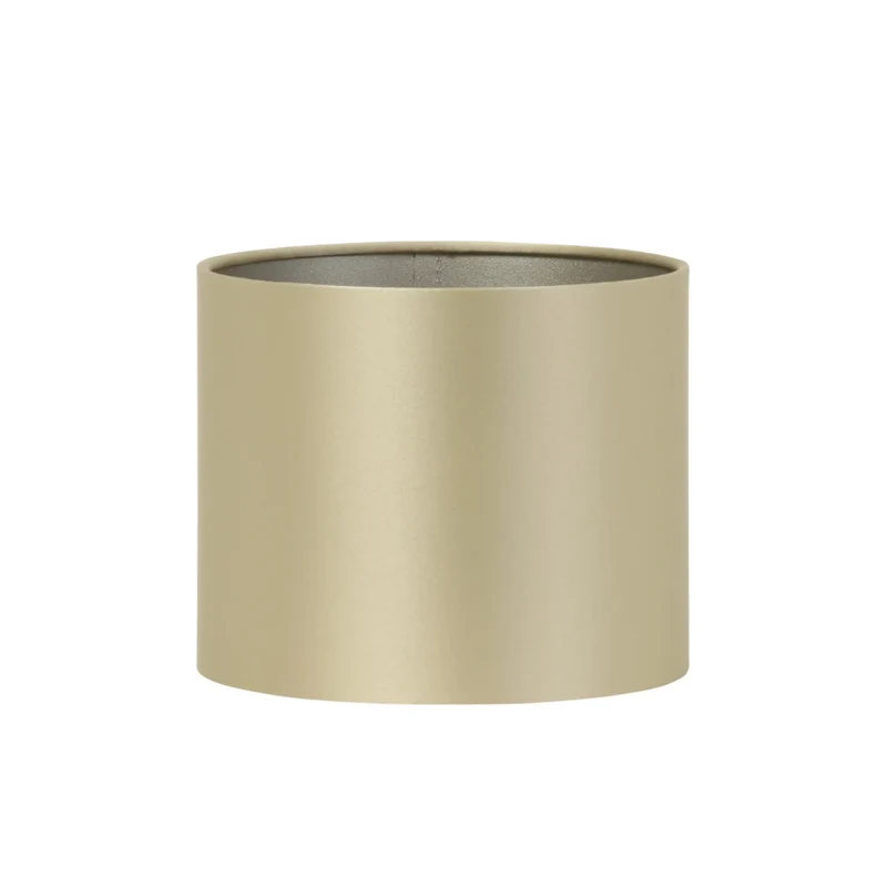 Light & Living Lampenschirm MONACO Gold, E27, – rund/zylinderförmig 20 cm