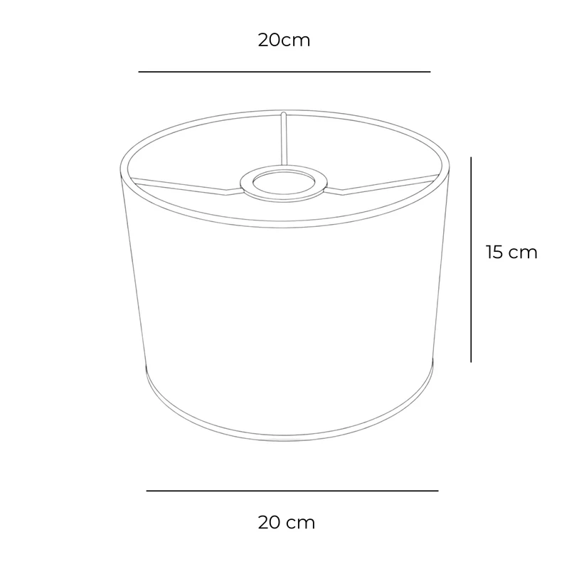 Light & Living Lampenschirm MONACO Gold, E27, – rund/zylinderförmig 20 cm