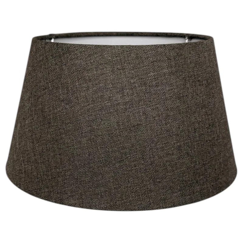 Lampenschirm Livigno Dunkelgrau Feingewebe – E27 Stoff konisch 25 cm | Light & Living