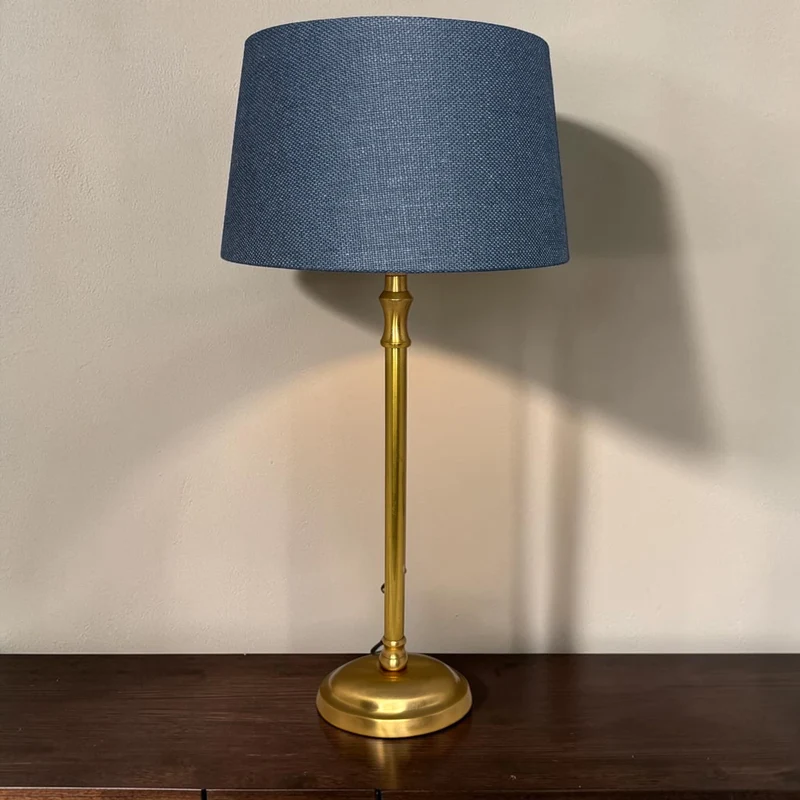 Lampenschirm Livigno Blau – E27 Stoff konisch 25 cm | Light & Living