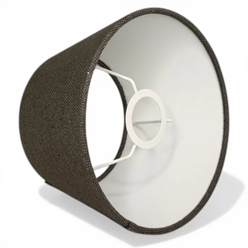 Lampenschirm Livigno Dunkelgrau – E27 Stoff konisch 20 cm | Light & Living