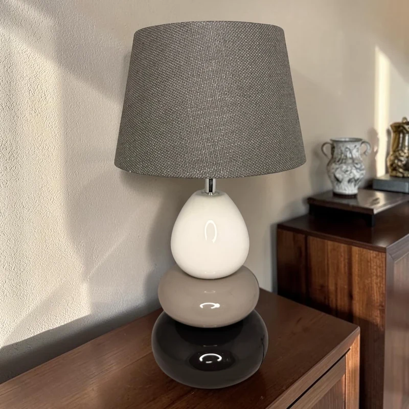 Lampenschirm Livigno Dunkelgrau – E27 Stoff konisch 20 cm | Light & Living